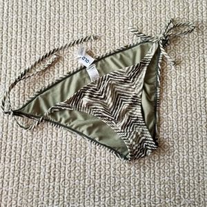 Old Navy String Bikini Bottom Boho Green L